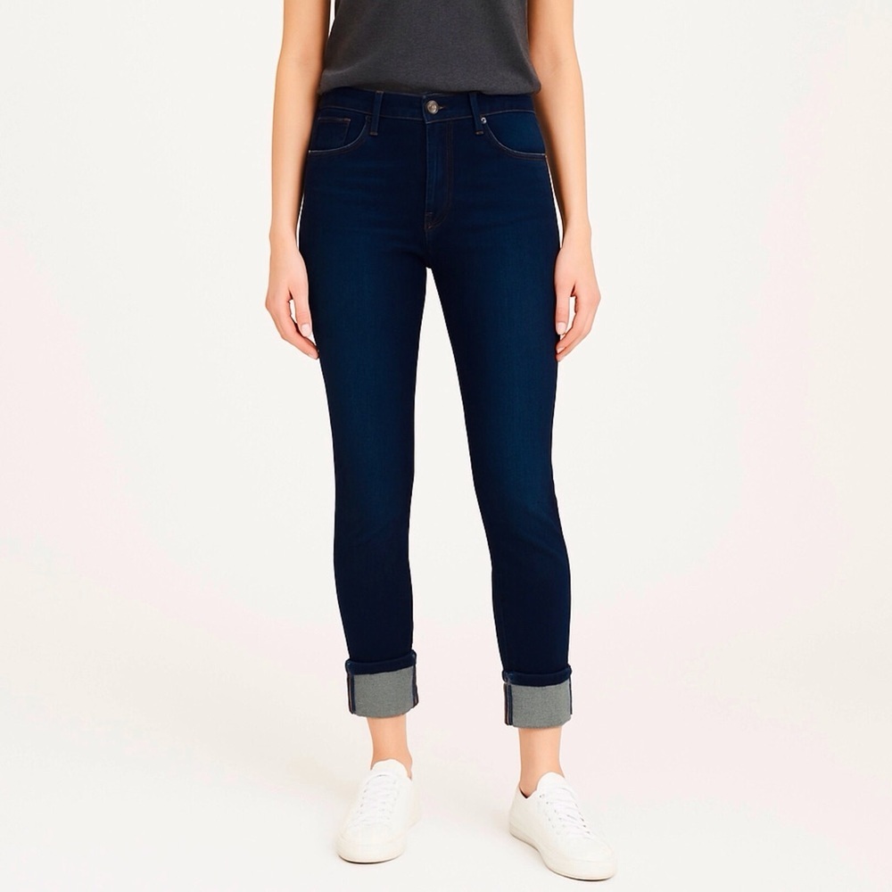 Joe’s Jeans W26 Cropped Women’s Cuffed Dark Indigo Wash Jeans Pascale PKQ35819